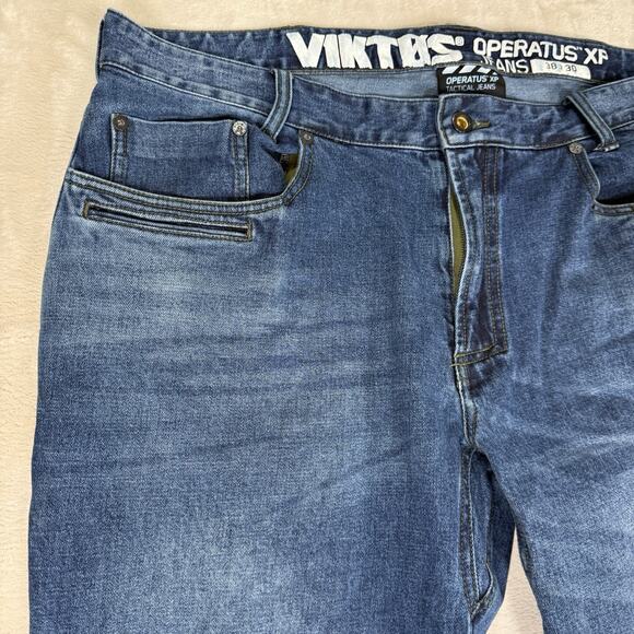 Viktos Operatus XP Men's Size 38x30 Tactical Jeans Medium Wash Blue Denim - Picture 2 of 10